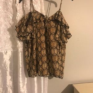 Cute off shoulder with straps top!!
